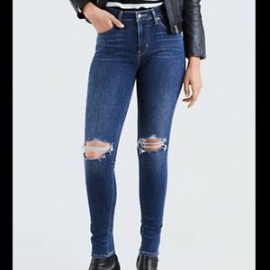 Levi’s 721 high rise ripped skinny jeans distressed knees EUC Denim Pants